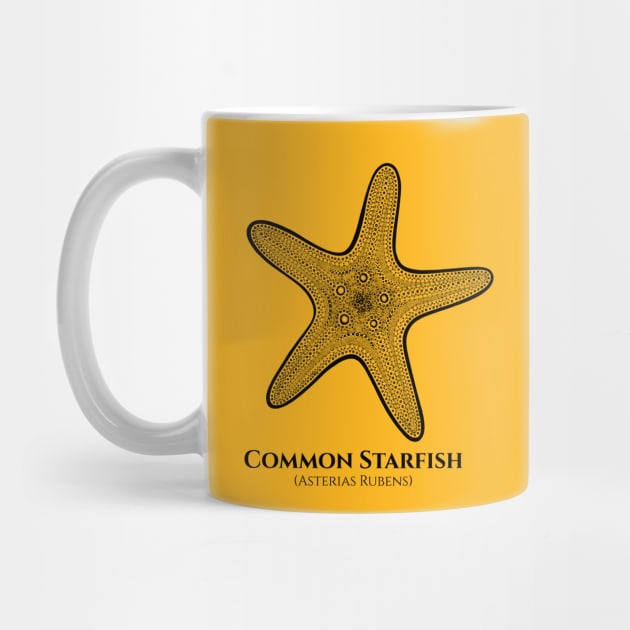 Starfish with Common and Scientific Names - sea animal design by Green Paladin